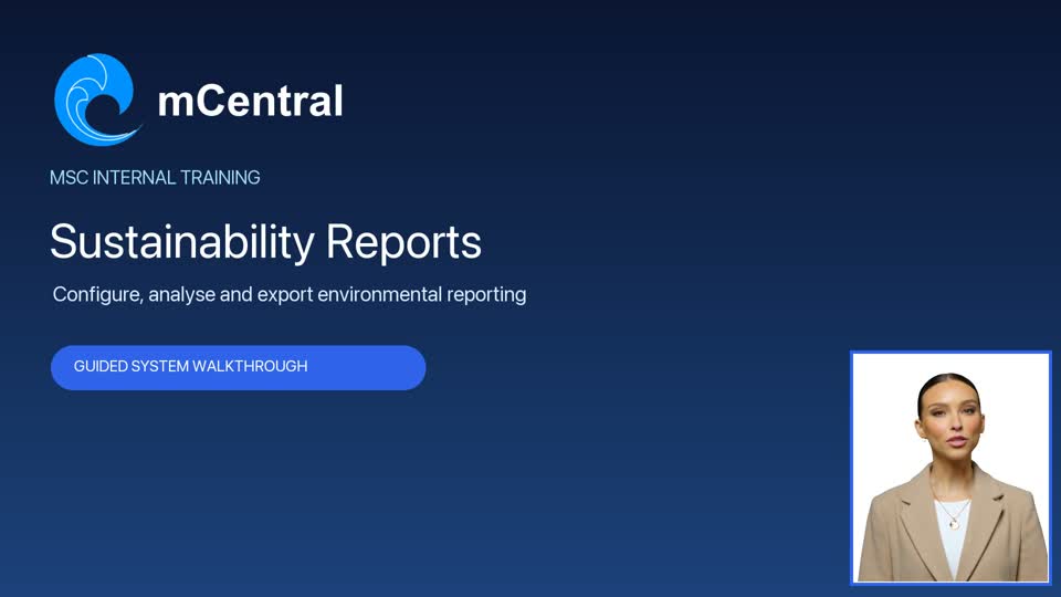 Sustainability reports training video